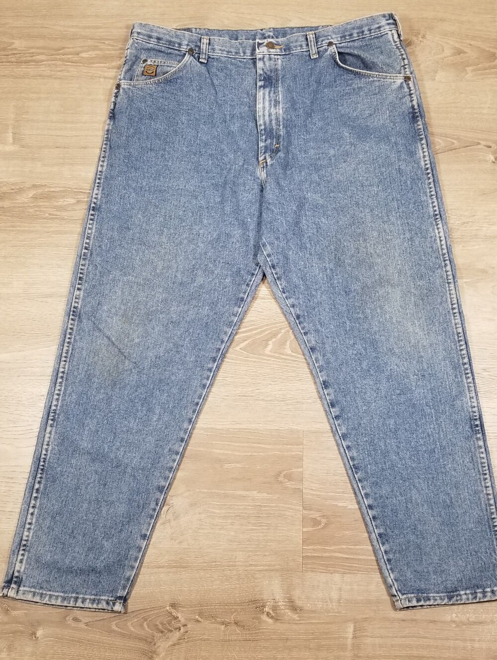 Vintage 80s 90s Wrangler Classic Fit Straight Leg Jeans Mens 42x30 Blue Denim